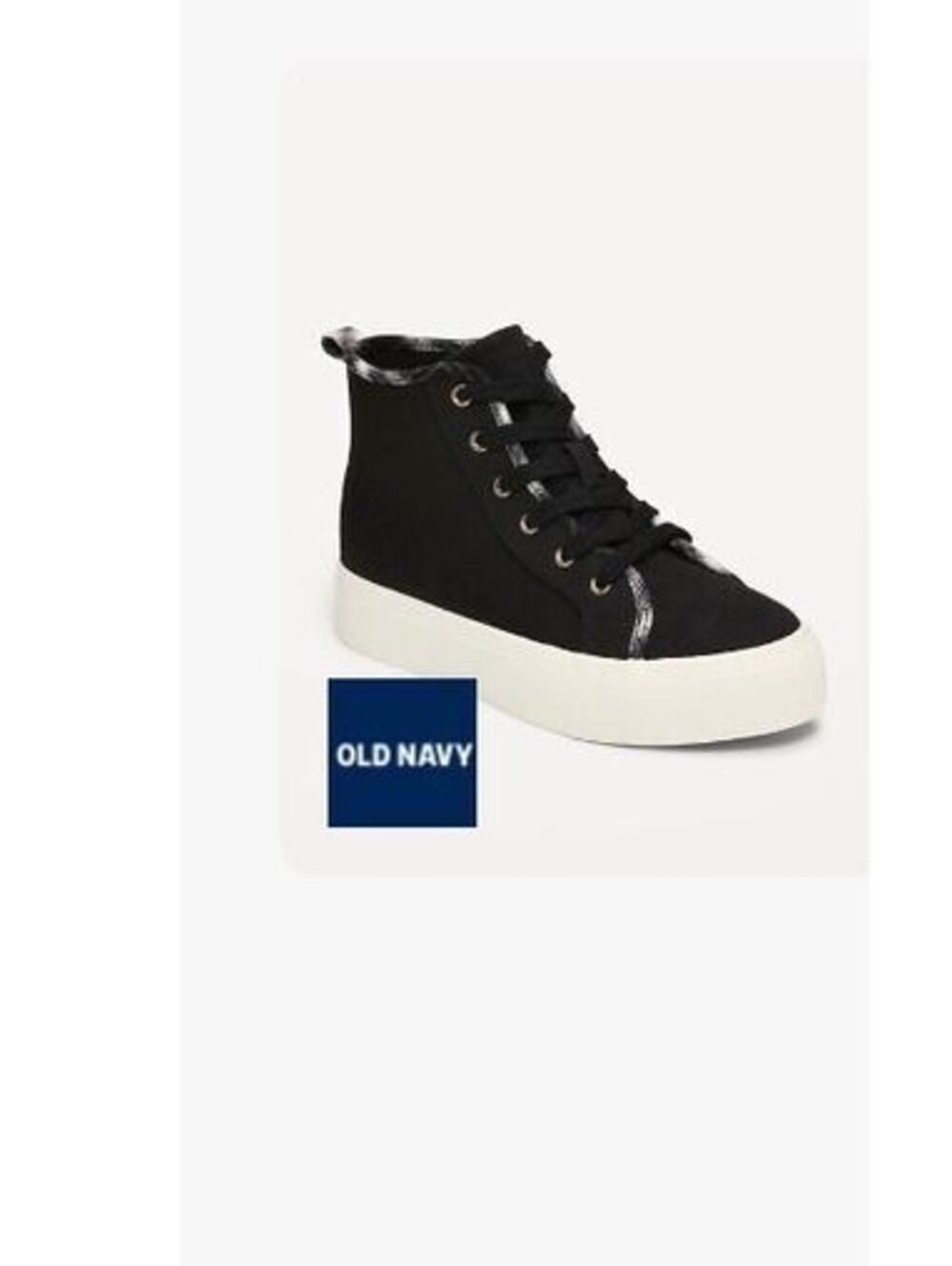High-Top Platform Canvas Sneakers for Girls